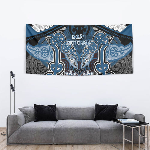 Aotearoa Iwi Ngati Mutunga Tapestry Maori Kowhaiwhai Pattern