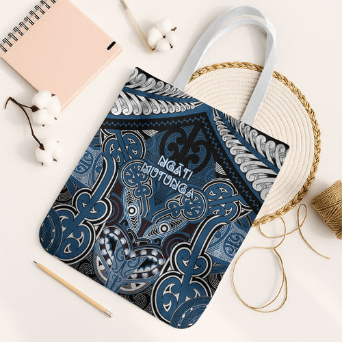 Aotearoa Iwi Ngati Mutunga Tote Bag Maori Kowhaiwhai Pattern