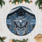 Aotearoa Iwi Ngati Mutunga Tree Skirt Maori Kowhaiwhai Pattern