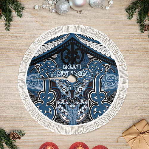 Aotearoa Iwi Ngati Mutunga Tree Skirt Maori Kowhaiwhai Pattern