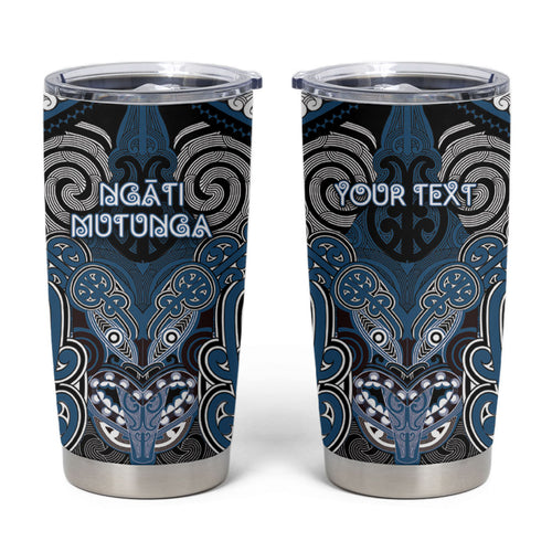 Aotearoa Iwi Ngati Mutunga Personalised Tumbler Cup Maori Kowhaiwhai Pattern