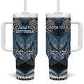 Aotearoa Iwi Ngati Mutunga Personalised Tumbler With Handle Maori Kowhaiwhai Pattern