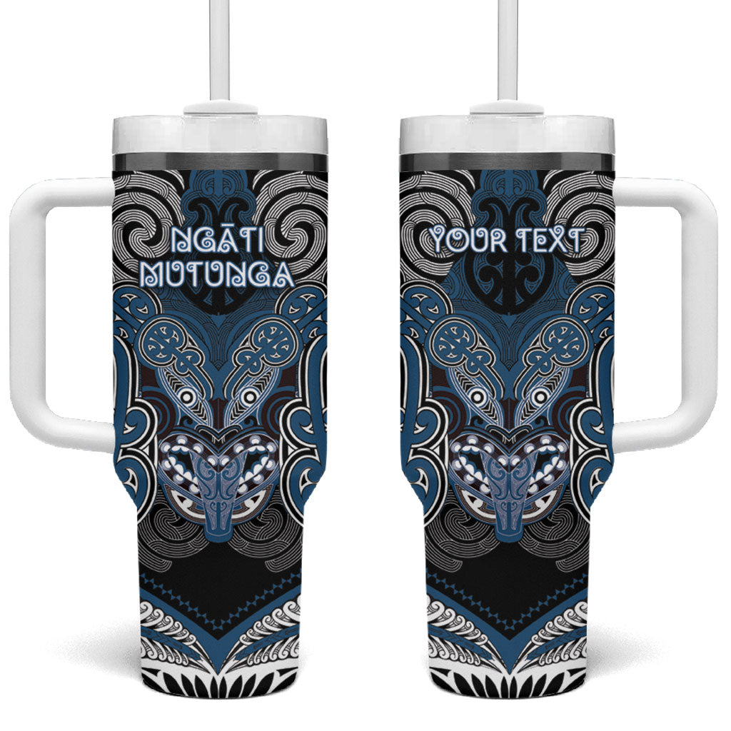 Aotearoa Iwi Ngati Mutunga Personalised Tumbler With Handle Maori Kowhaiwhai Pattern