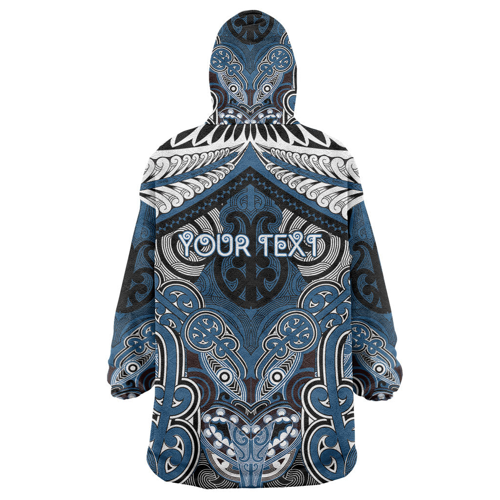 Aotearoa Iwi Ngati Mutunga Personalised Wearable Blanket Hoodie Maori Kowhaiwhai Pattern