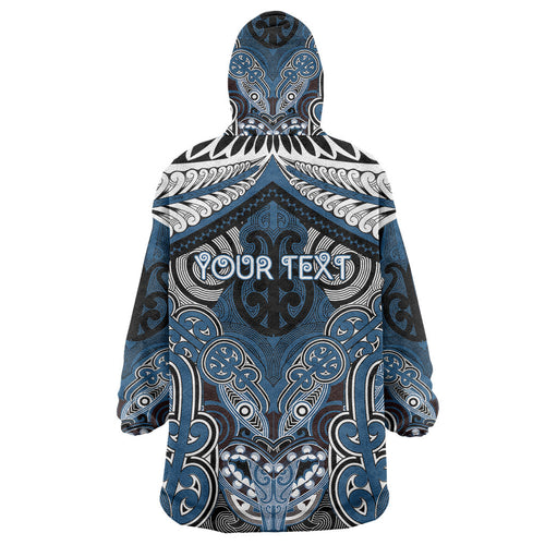 Aotearoa Iwi Ngati Mutunga Personalised Wearable Blanket Hoodie Maori Kowhaiwhai Pattern