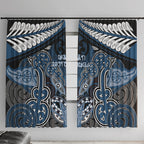 Aotearoa Iwi Ngati Mutunga Window Curtain Maori Kowhaiwhai Pattern