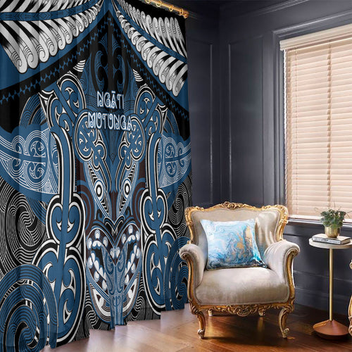 Aotearoa Iwi Ngati Mutunga Window Curtain Maori Kowhaiwhai Pattern