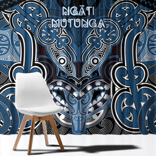 Aotearoa Iwi Ngati Mutunga Window Curtain Maori Kowhaiwhai Pattern