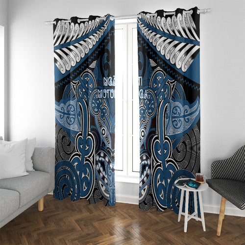 Aotearoa Iwi Ngati Mutunga Window Curtain Maori Kowhaiwhai Pattern
