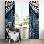 Aotearoa Iwi Ngati Mutunga Window Curtain Maori Kowhaiwhai Pattern