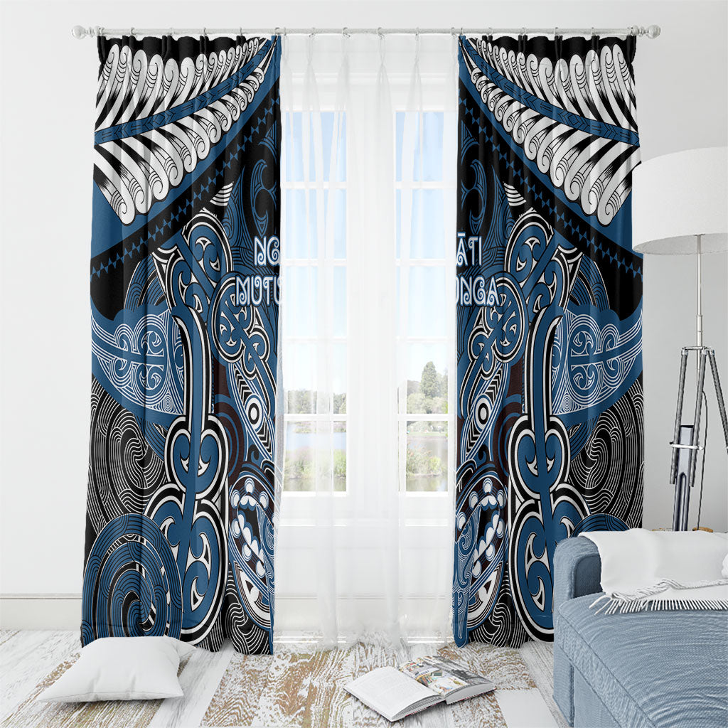 Aotearoa Iwi Ngati Mutunga Window Curtain Maori Kowhaiwhai Pattern