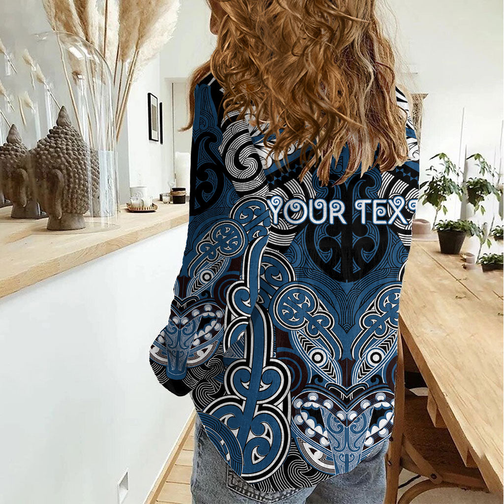 Aotearoa Iwi Ngati Mutunga Personalised Women Casual Shirt Maori Kowhaiwhai Pattern