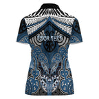Aotearoa Iwi Ngati Mutunga Personalised Women Polo Shirt Maori Kowhaiwhai Pattern