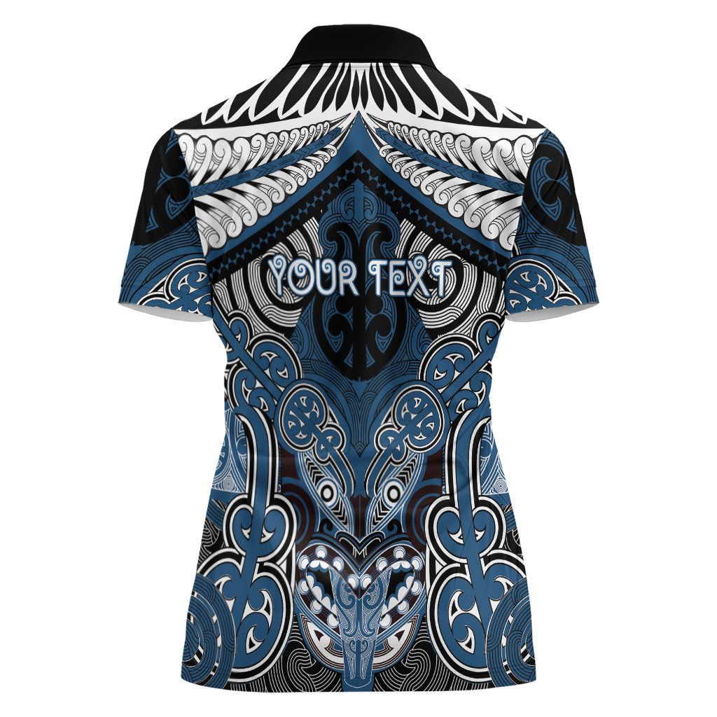 Aotearoa Iwi Ngati Mutunga Personalised Women Polo Shirt Maori Kowhaiwhai Pattern