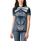 Aotearoa Iwi Ngati Mutunga Personalised Women Polo Shirt Maori Kowhaiwhai Pattern