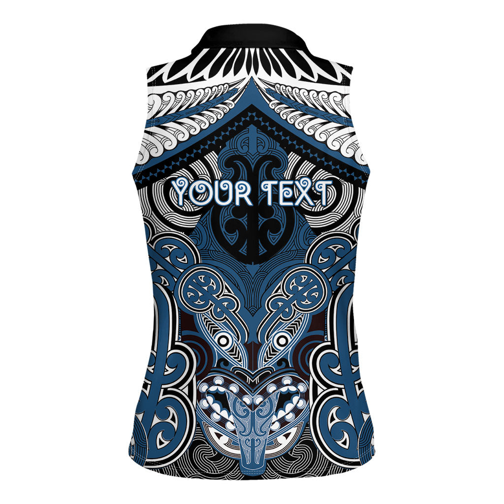 Aotearoa Iwi Ngati Mutunga Personalised Women Sleeveless Polo Shirt Maori Kowhaiwhai Pattern