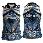 Aotearoa Iwi Ngati Mutunga Personalised Women Sleeveless Polo Shirt Maori Kowhaiwhai Pattern