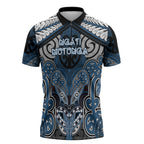Aotearoa Iwi Ngati Mutunga Personalised Zipper Polo Shirt Maori Kowhaiwhai Pattern