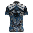 Aotearoa Iwi Ngati Mutunga Personalised Zipper Polo Shirt Maori Kowhaiwhai Pattern