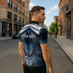 Aotearoa Iwi Ngati Mutunga Personalised Zipper Polo Shirt Maori Kowhaiwhai Pattern