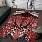 Aotearoa Iwi Te Ati Awa Area Rug Maori Kowhaiwhai Pattern