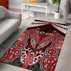 Aotearoa Iwi Te Ati Awa Area Rug Maori Kowhaiwhai Pattern