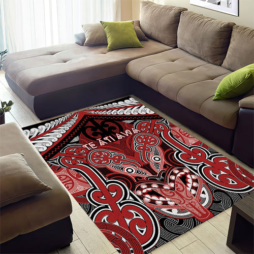 Aotearoa Iwi Te Ati Awa Area Rug Maori Kowhaiwhai Pattern