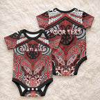 Aotearoa Iwi Te Ati Awa Personalised Baby Onesie Maori Kowhaiwhai Pattern