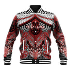 Aotearoa Iwi Te Ati Awa Personalised Baseball Jacket Maori Kowhaiwhai Pattern