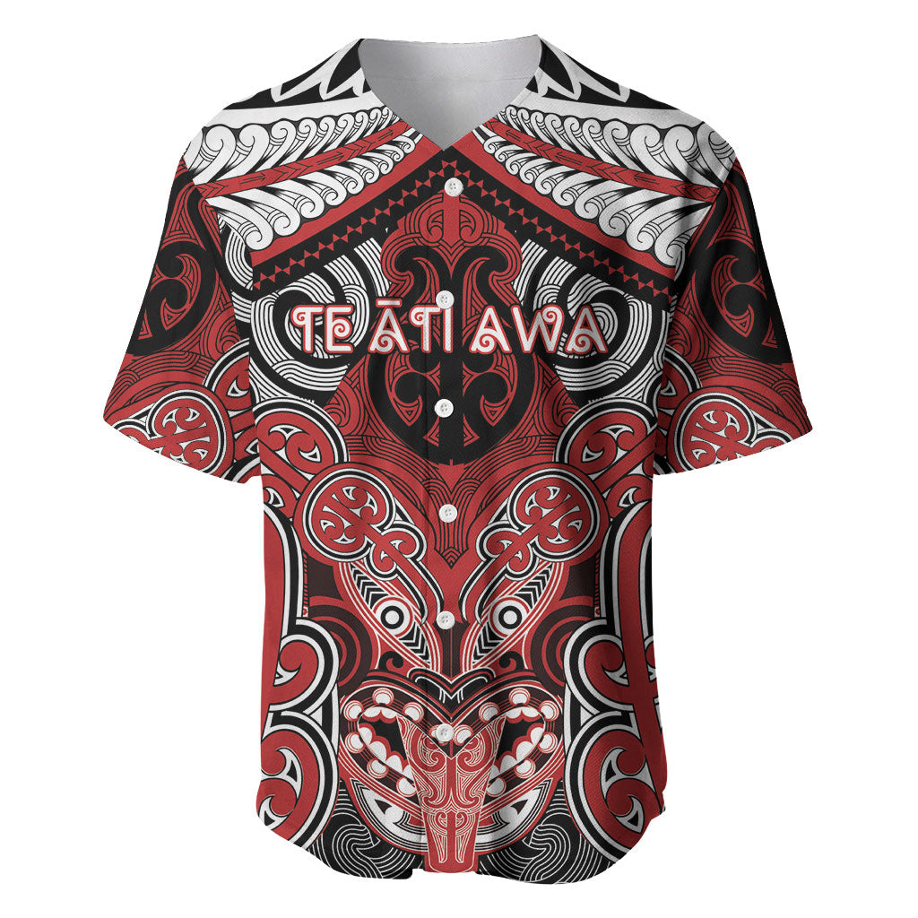 Aotearoa Iwi Te Ati Awa Personalised Baseball Jersey Maori Kowhaiwhai Pattern