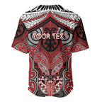 Aotearoa Iwi Te Ati Awa Personalised Baseball Jersey Maori Kowhaiwhai Pattern