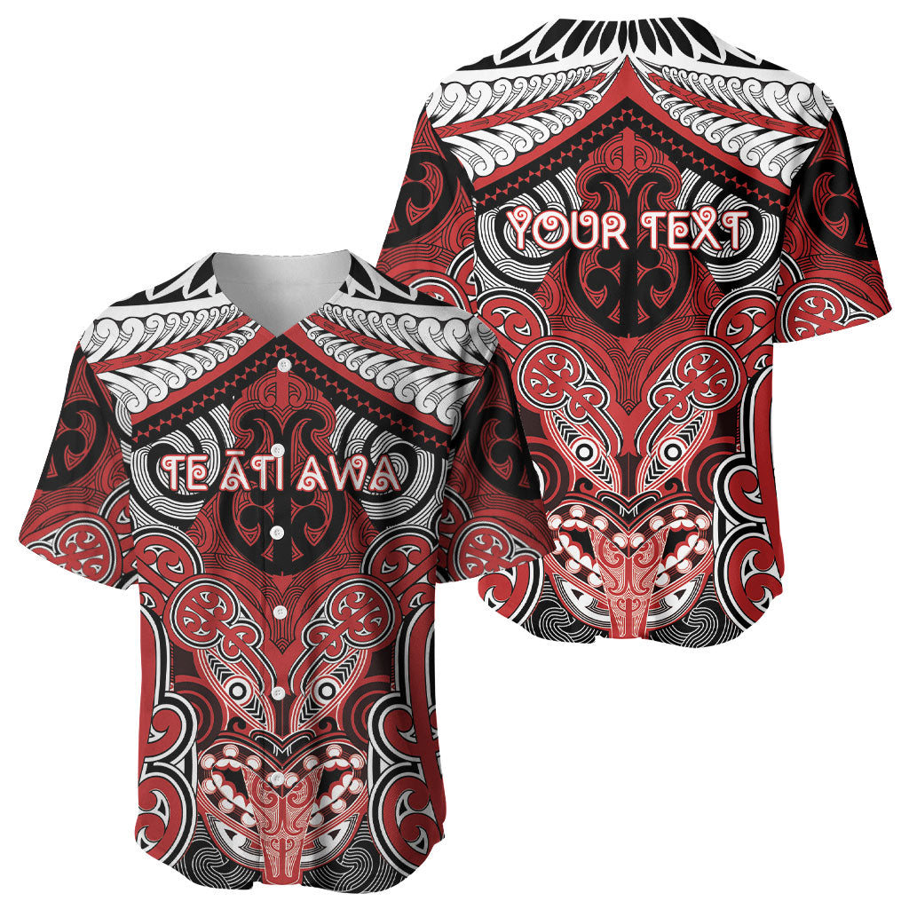 Aotearoa Iwi Te Ati Awa Personalised Baseball Jersey Maori Kowhaiwhai Pattern