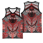 Aotearoa Iwi Te Ati Awa Personalised Basketball Jersey Maori Kowhaiwhai Pattern