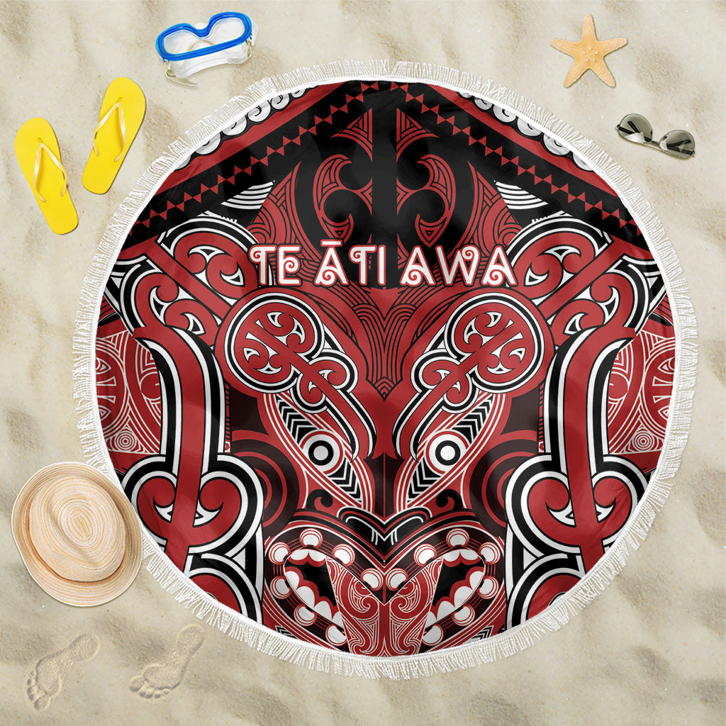 Aotearoa Iwi Te Ati Awa Beach Blanket Maori Kowhaiwhai Pattern