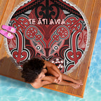Aotearoa Iwi Te Ati Awa Beach Blanket Maori Kowhaiwhai Pattern
