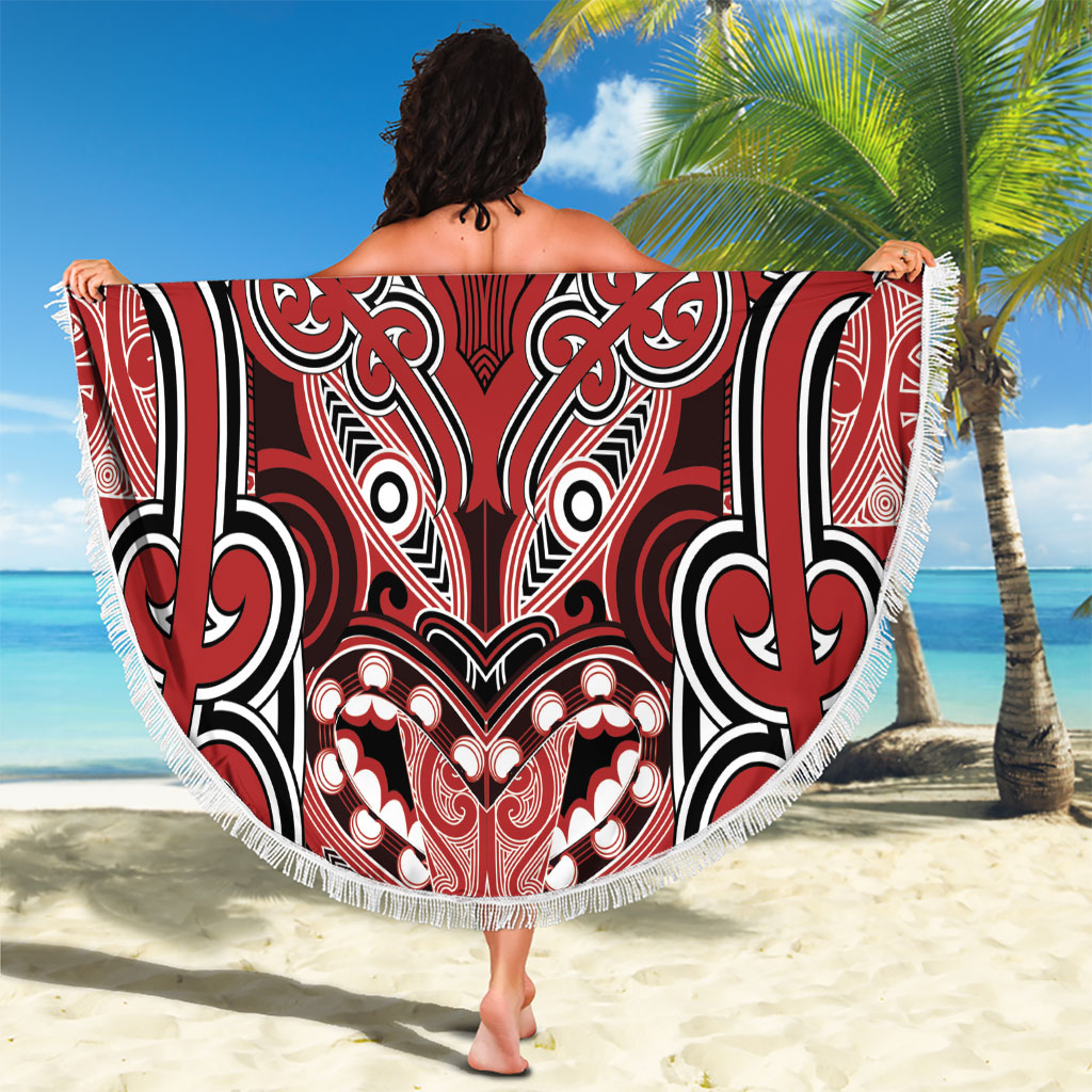 Aotearoa Iwi Te Ati Awa Beach Blanket Maori Kowhaiwhai Pattern