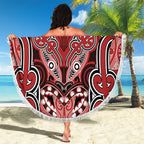 Aotearoa Iwi Te Ati Awa Beach Blanket Maori Kowhaiwhai Pattern