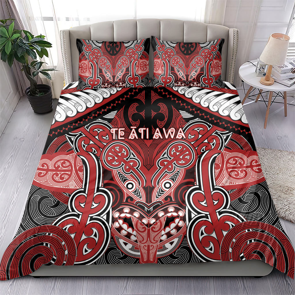 Aotearoa Iwi Te Ati Awa Bedding Set Maori Kowhaiwhai Pattern
