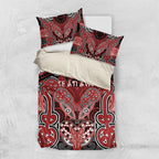Aotearoa Iwi Te Ati Awa Bedding Set Maori Kowhaiwhai Pattern