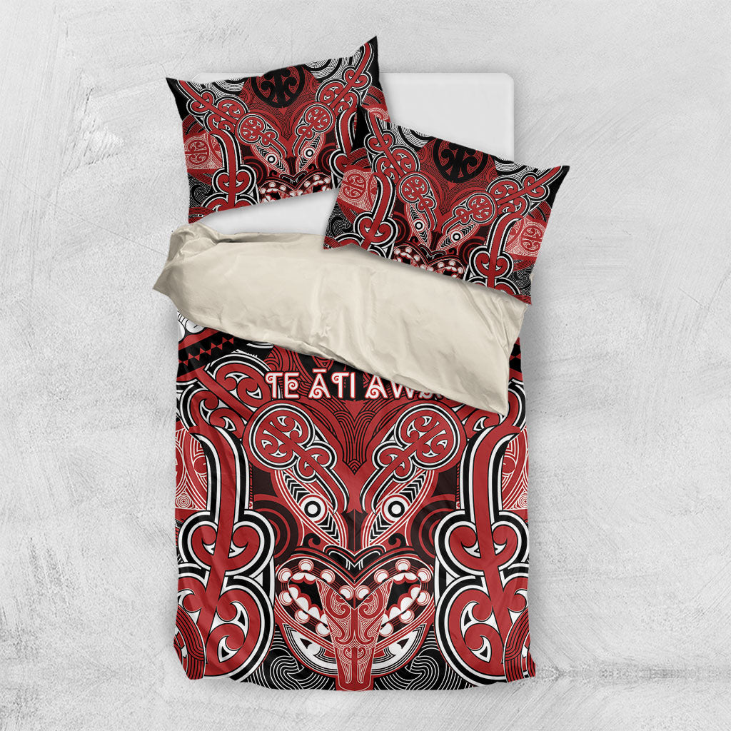 Aotearoa Iwi Te Ati Awa Bedding Set Maori Kowhaiwhai Pattern