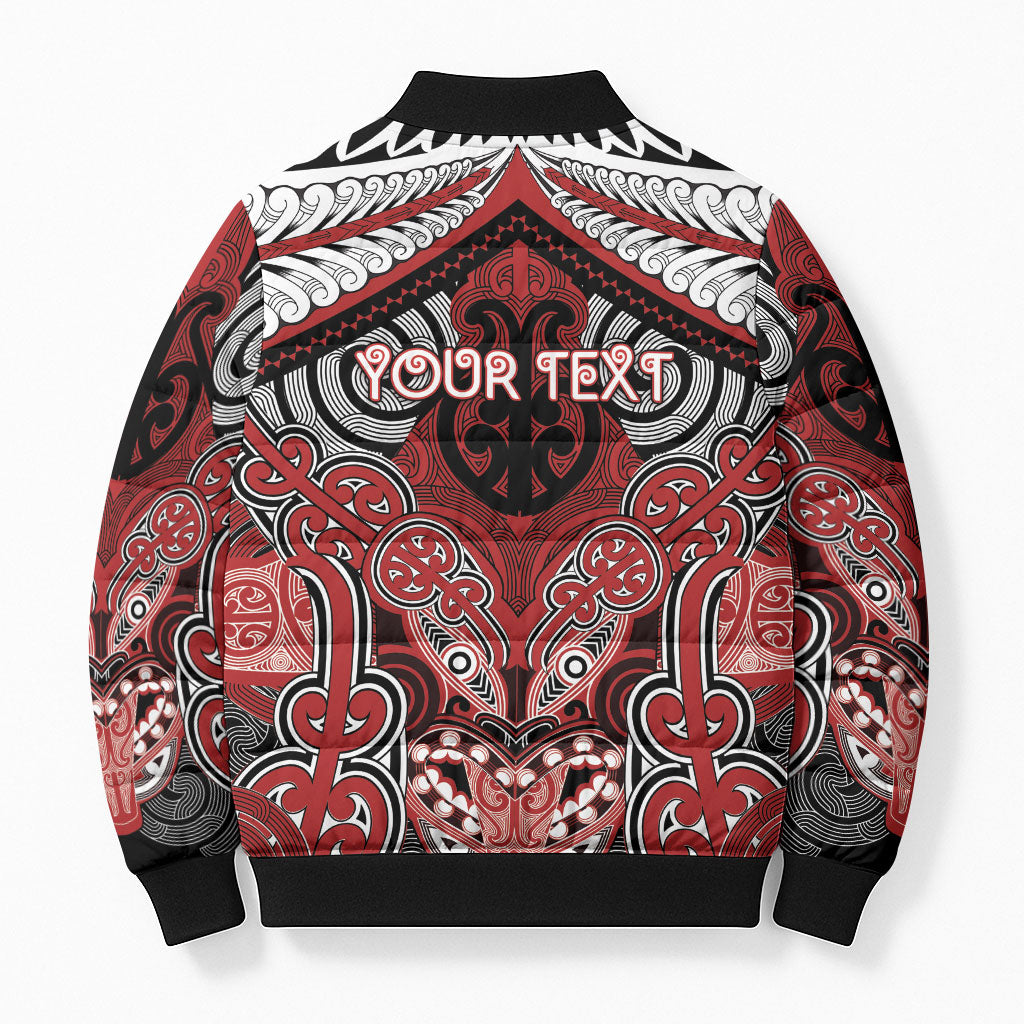 Aotearoa Iwi Te Ati Awa Personalised Bomber Puffer Jacket Maori Kowhaiwhai Pattern