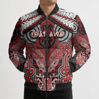Aotearoa Iwi Te Ati Awa Personalised Bomber Puffer Jacket Maori Kowhaiwhai Pattern