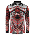 Aotearoa Iwi Te Ati Awa Personalised Button Sweatshirt Maori Kowhaiwhai Pattern