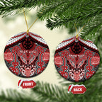 Aotearoa Iwi Te Ati Awa Personalised Ceramic Ornament Maori Kowhaiwhai Pattern