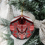 Aotearoa Iwi Te Ati Awa Personalised Ceramic Ornament Maori Kowhaiwhai Pattern