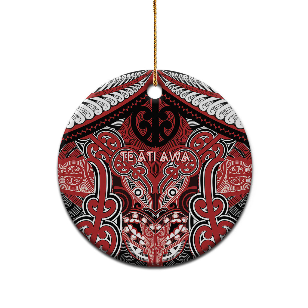 Aotearoa Iwi Te Ati Awa Personalised Ceramic Ornament Maori Kowhaiwhai Pattern