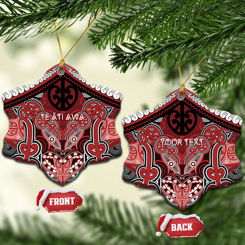 Aotearoa Iwi Te Ati Awa Personalised Ceramic Ornament Maori Kowhaiwhai Pattern