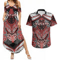 Aotearoa Iwi Te Ati Awa Personalised Couples Matching Summer Maxi Dress and Hawaiian Shirt Maori Kowhaiwhai Pattern