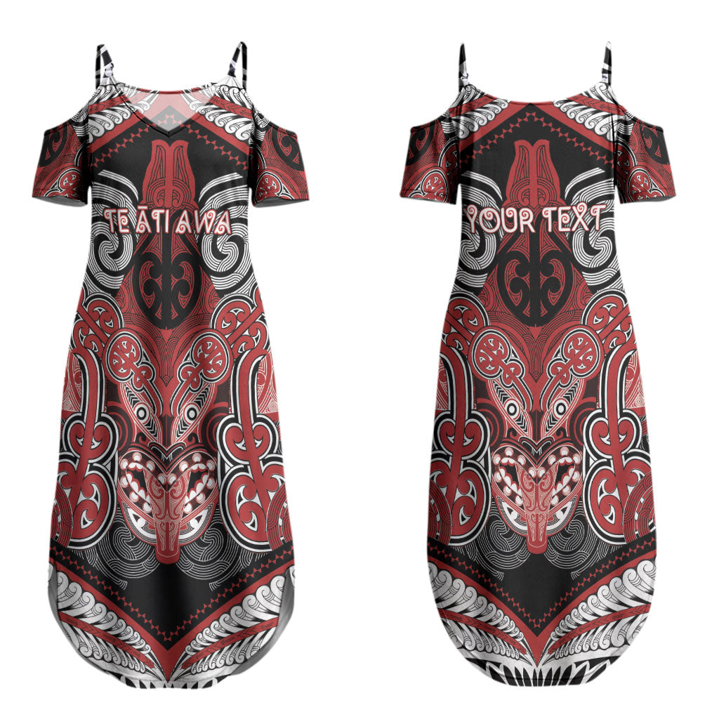 Aotearoa Iwi Te Ati Awa Personalised Couples Matching Summer Maxi Dress and Hawaiian Shirt Maori Kowhaiwhai Pattern