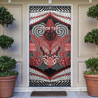 Aotearoa Iwi Te Ati Awa Personalised Door Cover Maori Kowhaiwhai Pattern